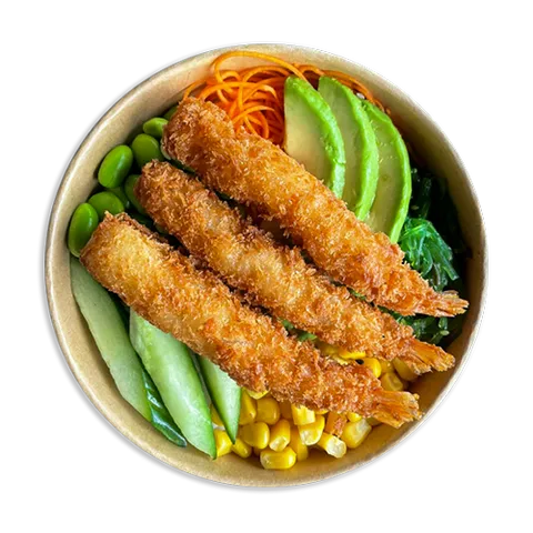 Poke bowl ebi fry