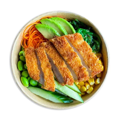 Poke bowl crispy chicken