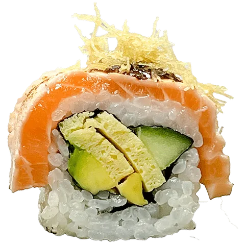 Sparkled salmon roll
