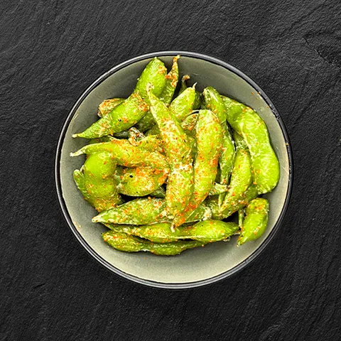 Spicy truffle edamame