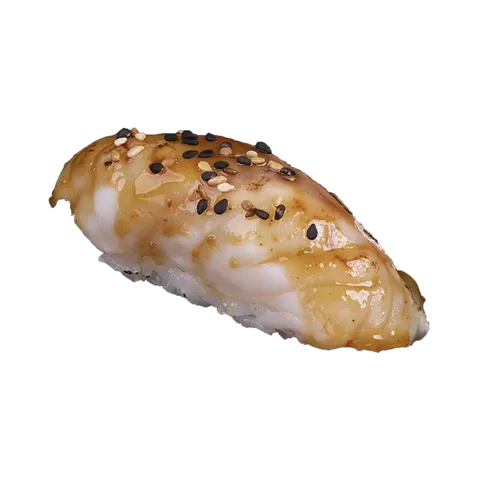 Flamed suzuki nigiri