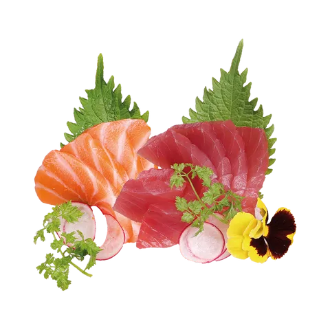 Sake en maguro sashimi