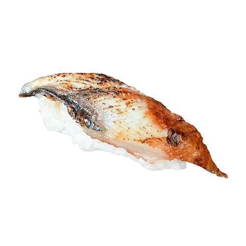 Flamed unagi nigiri