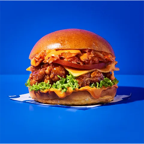 Kimchi chicken cheese bun