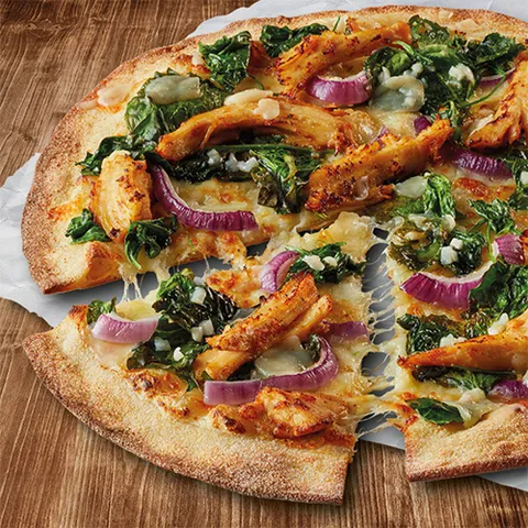 Garlic Chicken & Spinach Pizza