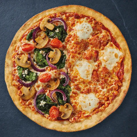 Glutenarme Double tasty: Veggie Spinach & Extra Cheesy