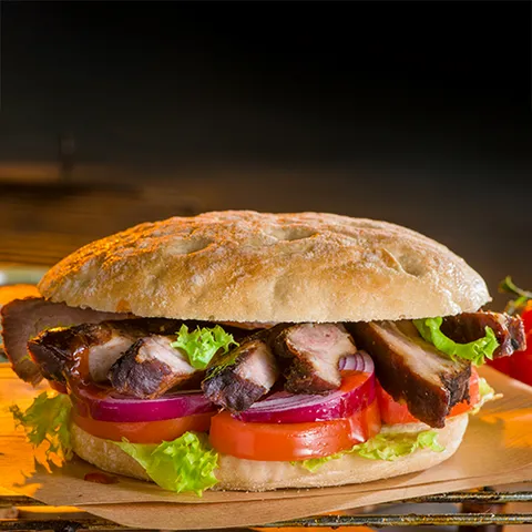 Broodje spareribs naturel