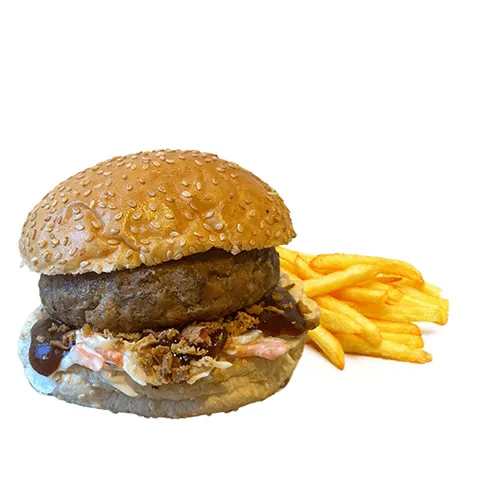 Classic BBQ-burger meal