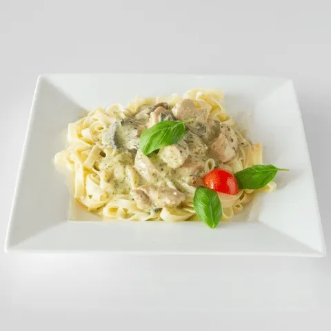 Pasta pollo e pesto