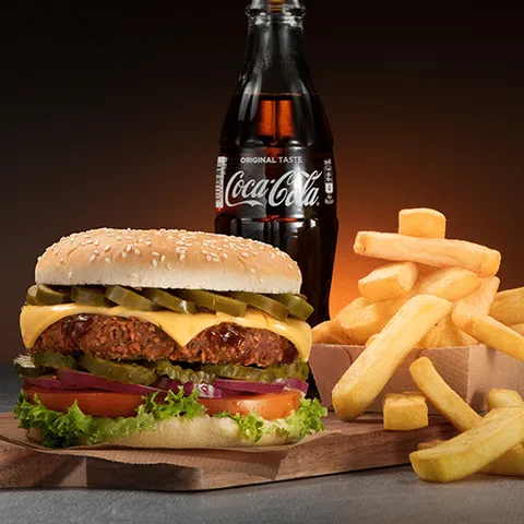 Mexican style vegetarische burger menu