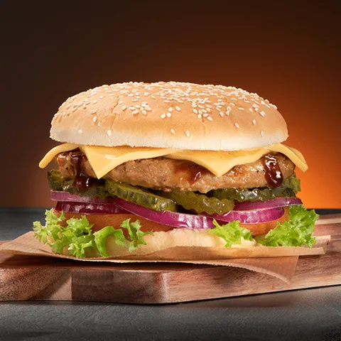Cheese chicken burger