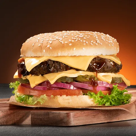Double cheese beefburger