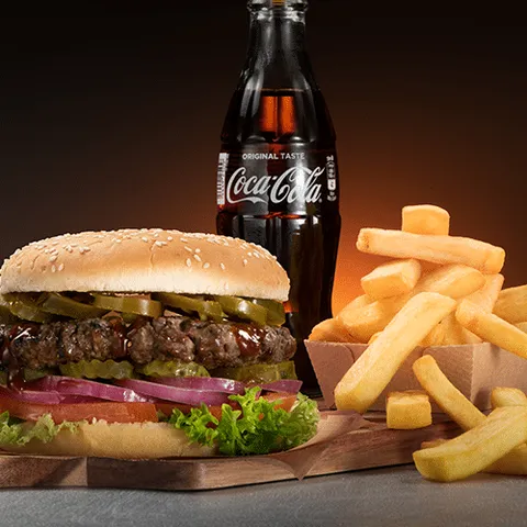 Hot chili beefburger menu