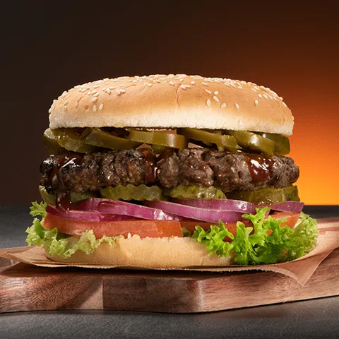 Hot chili beefburger