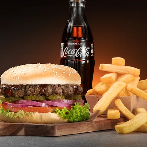 American style classic beefburger menu