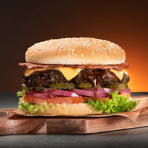 Bbq bacon beefburger