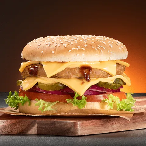 Double cheese chicken burger