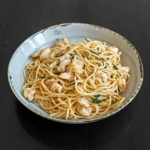 Pasta con gamberetti