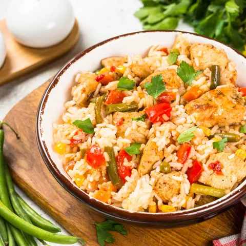 Nasi met Javaanse kip