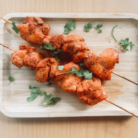 Chicken tikka spiesjes