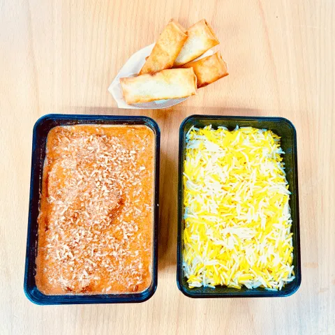 Butter chicken en mini loempia's