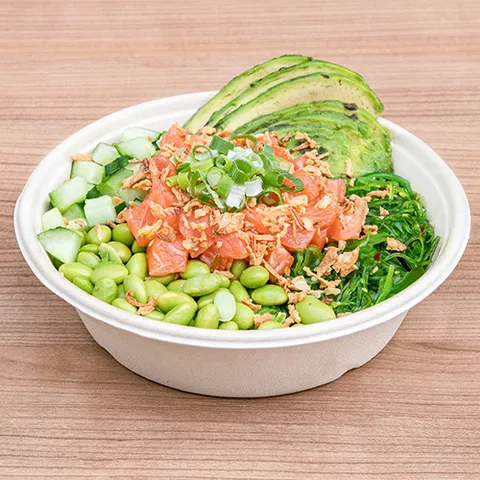 Greens and salmon