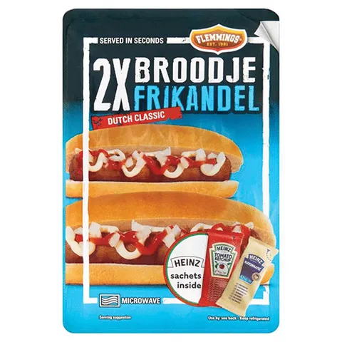 Flemmings broodje frikandel Heinz