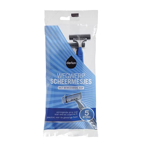 Derlon heren wegwerpscheermesjes 5 stuks