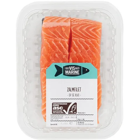 Vis Marine zalmfilet op de huid 250 gram