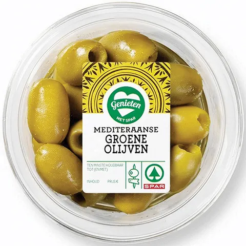 Spar groene olijven 165 gram