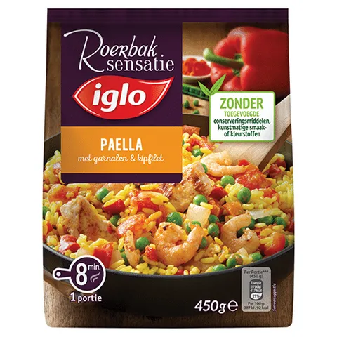 Iglo roerbak sensatie Spaanse paella 450 gram