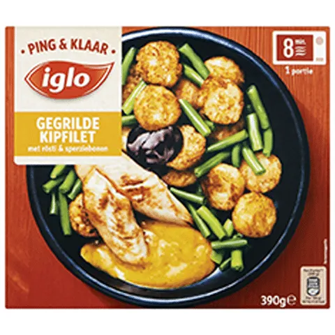 Iglo ping en klaar gegrilde kipfilet 390 gram