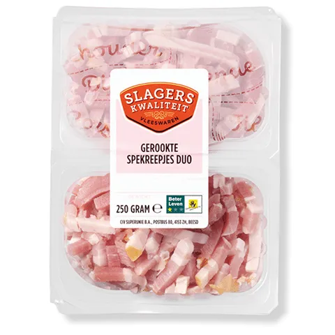 Slagerskwaliteit gerookte spekreepjes duo 250 gram