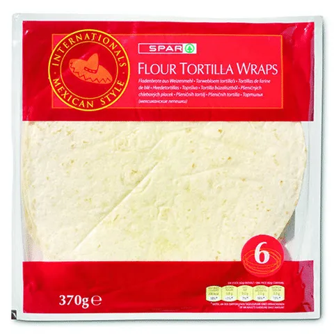 Spar flour tortilla wraps 370 gram