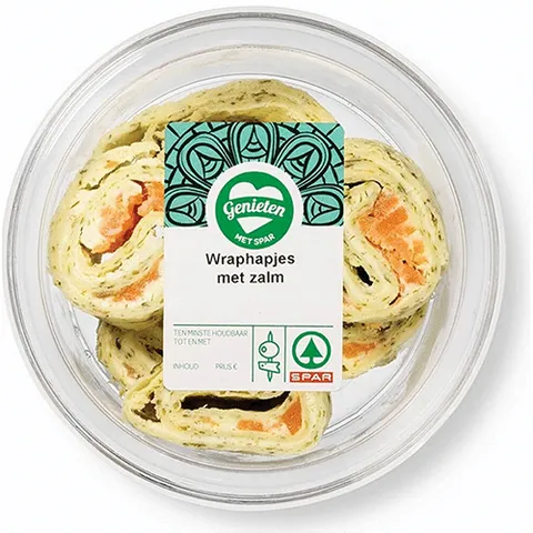 Spar wraphapjes met zalm 100 gram