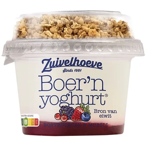 Zuivelhoeve boer'n yoghurt bosvruchten muesli 170 gram