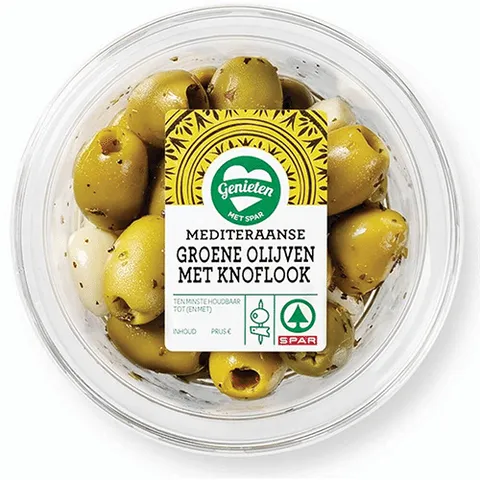 Spar olijven knoflook 165 gram