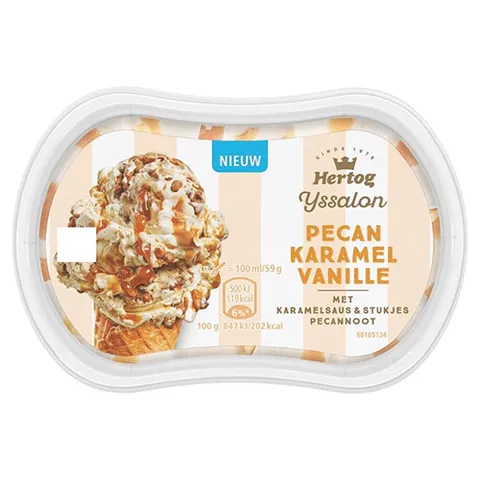 Hertog ijs pecan caramel 200ml