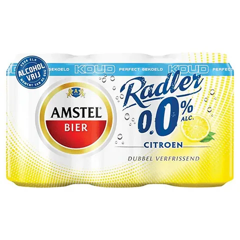 Amstel radler 0.0 blik 6x330ml