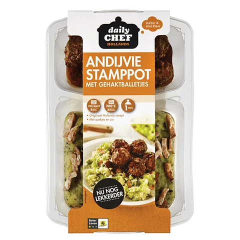 Daily Chef andijviestamppot met gehaktballetjes 500 gram
