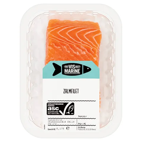Vis Marine zalmfilet zonder huid 175 gram