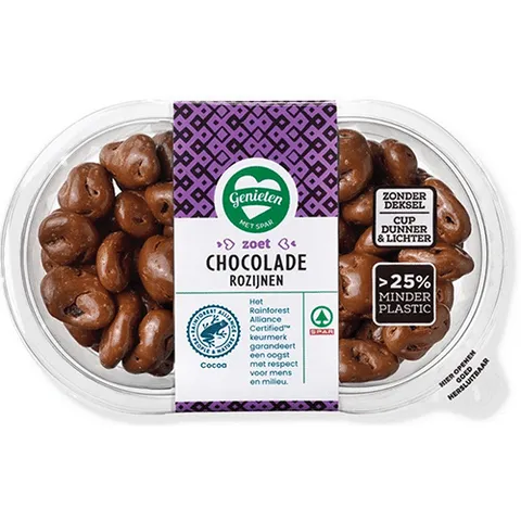 Spar chocolade rozijnen 225 gram