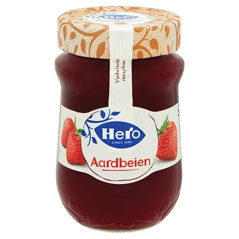 Hero aardbeien extra jam 600 gram