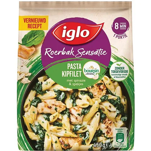 Iglo roerbak sensatie kip pasta boursin 450 gram
