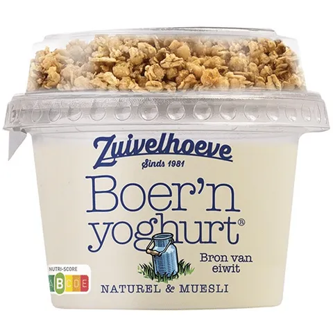Zuivelhoeve boer'n yoghurt naturel muesli 170 gram