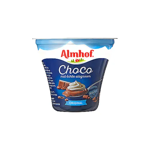 Almhof choco met slagroom original 180 gram