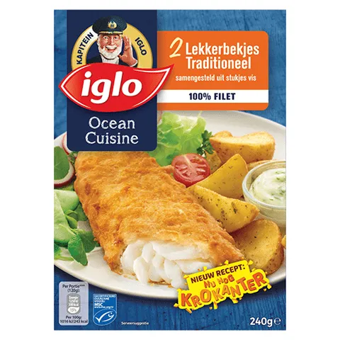 Iglo ocean cuisine lekkerbekjes traditioneel 240 gram