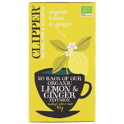 Clipper lemon ginger thee 20 stuks