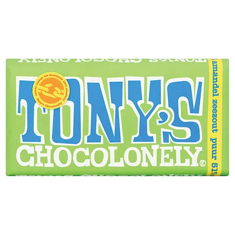 Tony's chocolonely puur amandel zeezout 180 gram