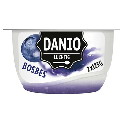 Danio luchtige kwark bosbes 250 gram